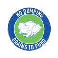 Pig Storm Drain Marker, Drains to Pond, 10PK SGN8200-658